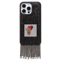 Чехол-накладка для Apple iPhone 15 Pro Max кристальный водопад (титановый черный) - PC095 POSH SHINE