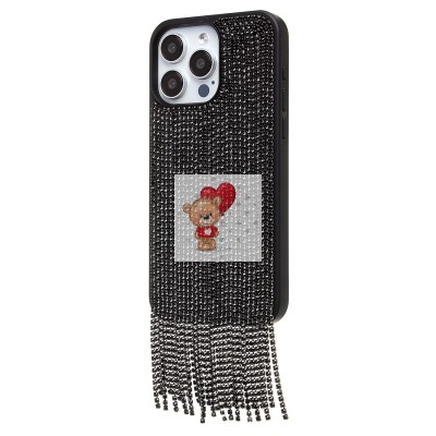 Чехол-накладка для Apple iPhone 15 Pro Max кристальный водопад (титановый черный) - PC095 POSH SHINE