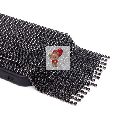 Чехол-накладка для Apple iPhone 15 Pro Max кристальный водопад (титановый черный) - PC095 POSH SHINE