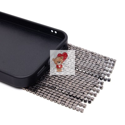 Чехол-накладка для Apple iPhone 15 Pro Max кристальный водопад (титановый черный) - PC095 POSH SHINE
