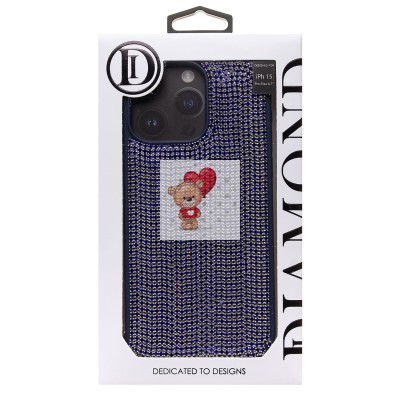 Чехол-накладка для Apple iPhone 15 Pro Max кристальный водопад (титановый синий) - PC095 POSH SHINE