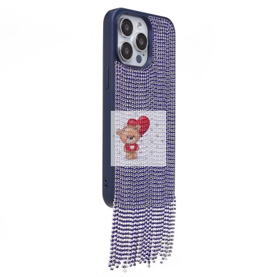 Чехол-накладка для Apple iPhone 15 Pro Max кристальный водопад (титановый синий) - PC095 POSH SHINE