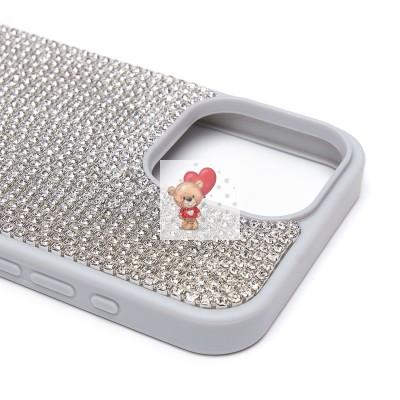 Чехол-накладка для Apple iPhone 15 Pro Max кристальный водопад (титановый белый) - PC095 POSH SHINE