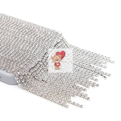 Чехол-накладка для Apple iPhone 15 Pro Max кристальный водопад (титановый белый) - PC095 POSH SHINE