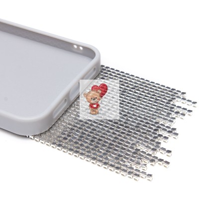 Чехол-накладка для Apple iPhone 15 Pro Max кристальный водопад (титановый белый) - PC095 POSH SHINE