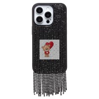 Чехол-накладка для Apple iPhone 15 Pro кристальный водопад (титановый черный) - PC095 POSH SHINE