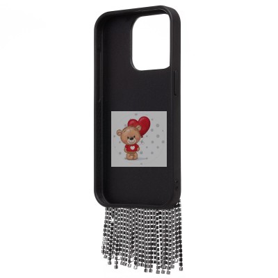 Чехол-накладка для Apple iPhone 15 Pro кристальный водопад (титановый черный) - PC095 POSH SHINE