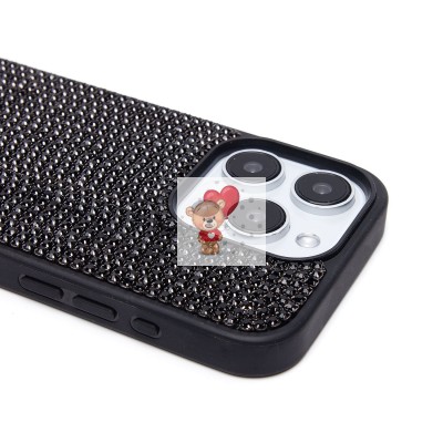 Чехол-накладка для Apple iPhone 15 Pro кристальный водопад (титановый черный) - PC095 POSH SHINE