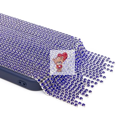 Чехол-накладка для Apple iPhone 15 Pro кристальный водопад (титановый синий) - PC095 POSH SHINE