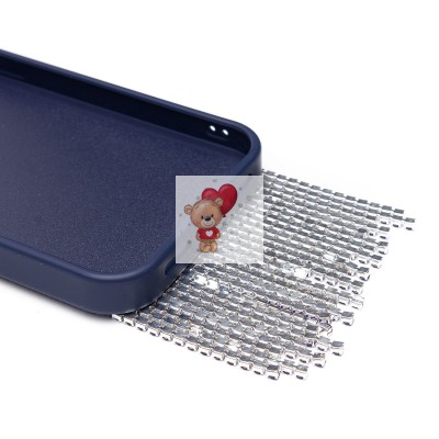 Чехол-накладка для Apple iPhone 15 Pro кристальный водопад (титановый синий) - PC095 POSH SHINE