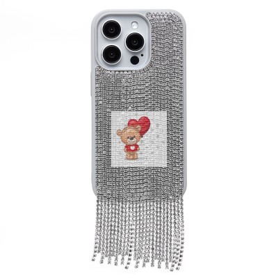 Чехол-накладка для Apple iPhone 15 Pro кристальный водопад (титановый белый) - PC095 POSH SHINE Чехол-накладка для Apple iPhone 15 Pro кристальный водопад (титановый белый) - PC095 POSH SHINE