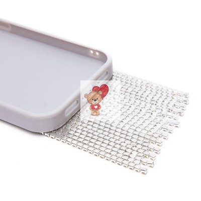 Чехол-накладка для Apple iPhone 15 Pro кристальный водопад (титановый белый) - PC095 POSH SHINE