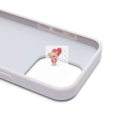 Чехол-накладка для Apple iPhone 15 Pro кристальный водопад (титановый белый) - PC095 POSH SHINE