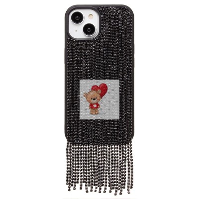 Чехол-накладка для Apple iPhone 15 кристальный водопад (титановый черный) - PC095 POSH SHINE