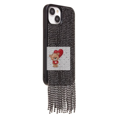 Чехол-накладка для Apple iPhone 15 кристальный водопад (титановый черный) - PC095 POSH SHINE Чехол-накладка для Apple iPhone 15 кристальный водопад (титановый черный) - PC095 POSH SHINE