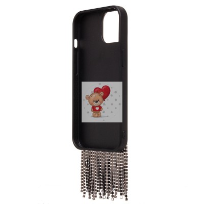 Чехол-накладка для Apple iPhone 15 кристальный водопад (титановый черный) - PC095 POSH SHINE Чехол-накладка для Apple iPhone 15 кристальный водопад (титановый черный) - PC095 POSH SHINE