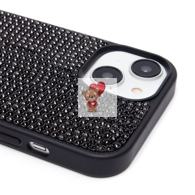 Чехол-накладка для Apple iPhone 15 кристальный водопад (титановый черный) - PC095 POSH SHINE Чехол-накладка для Apple iPhone 15 кристальный водопад (титановый черный) - PC095 POSH SHINE