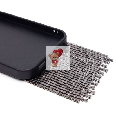 Чехол-накладка для Apple iPhone 15 кристальный водопад (титановый черный) - PC095 POSH SHINE Чехол-накладка для Apple iPhone 15 кристальный водопад (титановый черный) - PC095 POSH SHINE