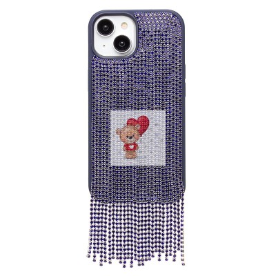 Чехол-накладка для Apple iPhone 15 кристальный водопад (титановый синий) - PC095 POSH SHINE