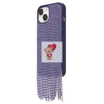 Чехол-накладка для Apple iPhone 15 кристальный водопад (титановый синий) - PC095 POSH SHINE Чехол-накладка для Apple iPhone 15 кристальный водопад (титановый синий) - PC095 POSH SHINE