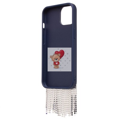 Чехол-накладка для Apple iPhone 15 кристальный водопад (титановый синий) - PC095 POSH SHINE Чехол-накладка для Apple iPhone 15 кристальный водопад (титановый синий) - PC095 POSH SHINE