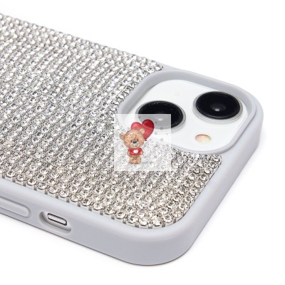 Чехол-накладка для Apple iPhone 15 кристальный водопад (титановый белый) - PC095 POSH SHINE