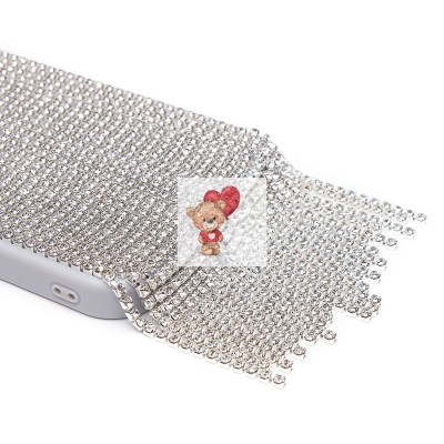 Чехол-накладка для Apple iPhone 15 кристальный водопад (титановый белый) - PC095 POSH SHINE