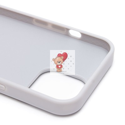 Чехол-накладка для Apple iPhone 15 кристальный водопад (титановый белый) - PC095 POSH SHINE