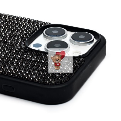 Чехол-накладка для Apple iPhone 16 Pro Max кристальный водопад (титановый черный) - PC095 POSH SHINE