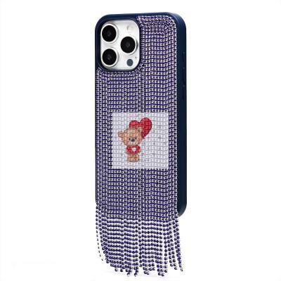 Чехол-накладка для Apple iPhone 16 Pro Max кристальный водопад (титановый синий) - PC095 POSH SHINE