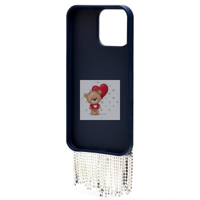 Чехол-накладка для Apple iPhone 16 Pro Max кристальный водопад (титановый синий) - PC095 POSH SHINE