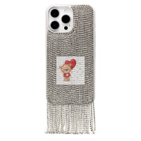 Чехол-накладка для Apple iPhone 16 Pro Max кристальный водопад (титановый белый) - PC095 POSH SHINE