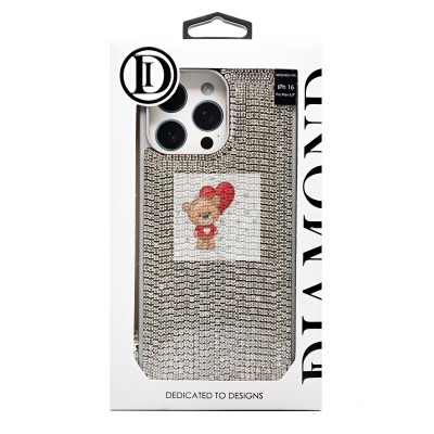 Чехол-накладка для Apple iPhone 16 Pro Max кристальный водопад (титановый белый) - PC095 POSH SHINE