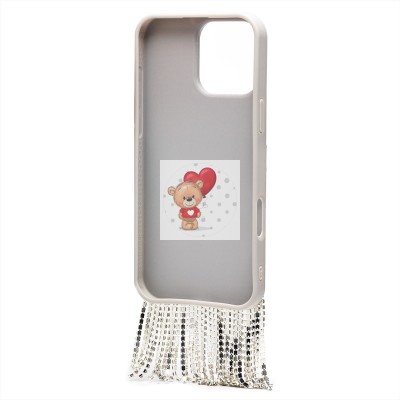 Чехол-накладка для Apple iPhone 16 Pro Max кристальный водопад (титановый белый) - PC095 POSH SHINE