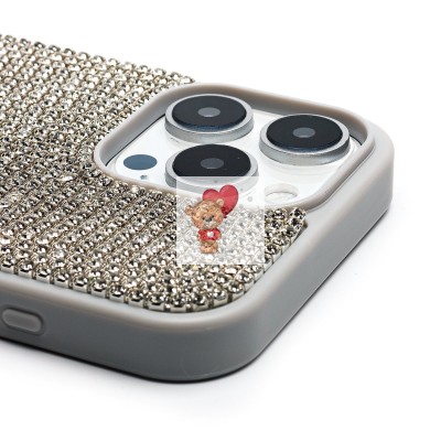 Чехол-накладка для Apple iPhone 16 Pro Max кристальный водопад (титановый белый) - PC095 POSH SHINE