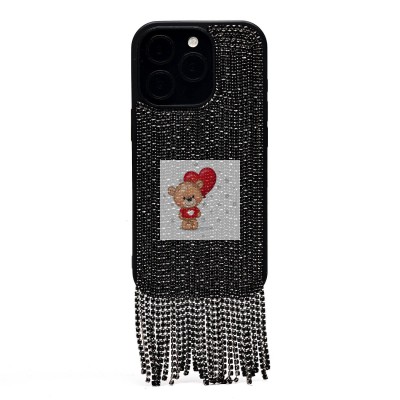 Чехол-накладка для Apple iPhone 16 Pro кристальный водопад (титановый черный) - PC095 POSH SHINE Чехол-накладка для Apple iPhone 16 Pro кристальный водопад (титановый черный) - PC095 POSH SHINE