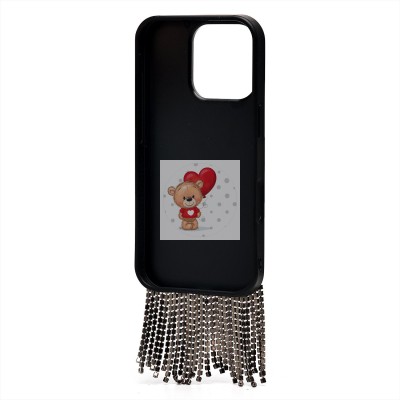 Чехол-накладка для Apple iPhone 16 Pro кристальный водопад (титановый черный) - PC095 POSH SHINE