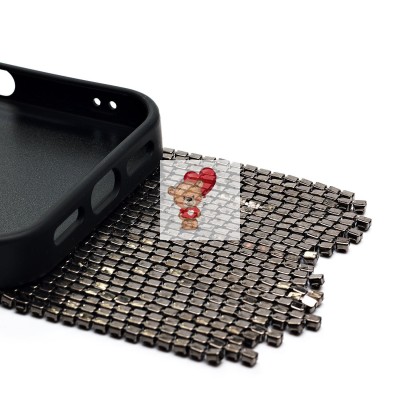 Чехол-накладка для Apple iPhone 16 Pro кристальный водопад (титановый черный) - PC095 POSH SHINE