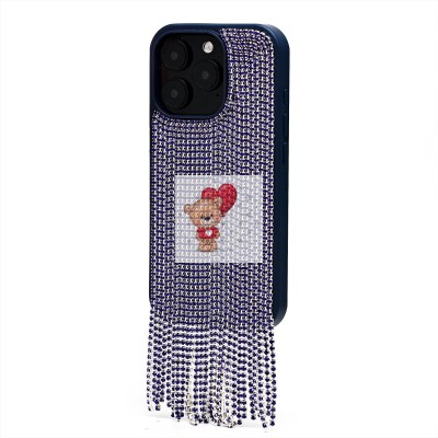 Чехол-накладка для Apple iPhone 16 Pro кристальный водопад (титановый синий) - PC095 POSH SHINE