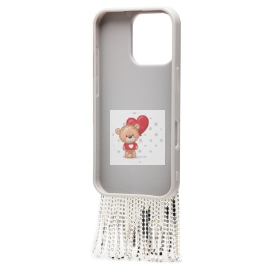 Чехол-накладка для Apple iPhone 16 Pro кристальный водопад (титановый белый) - PC095 POSH SHINE