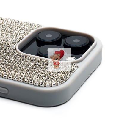 Чехол-накладка для Apple iPhone 16 Pro кристальный водопад (титановый белый) - PC095 POSH SHINE