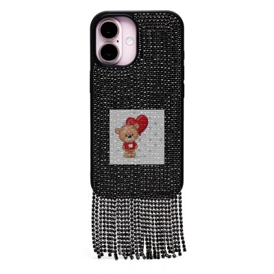 Чехол-накладка для Apple iPhone 16 кристальный водопад (титановый черный) - PC095 POSH SHINE