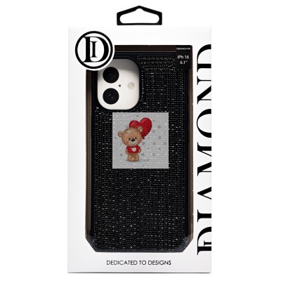 Чехол-накладка для Apple iPhone 16 кристальный водопад (титановый черный) - PC095 POSH SHINE