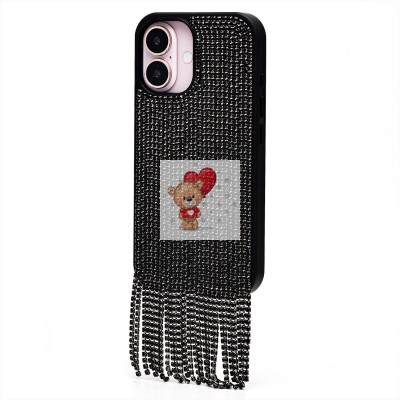 Чехол-накладка для Apple iPhone 16 кристальный водопад (титановый черный) - PC095 POSH SHINE