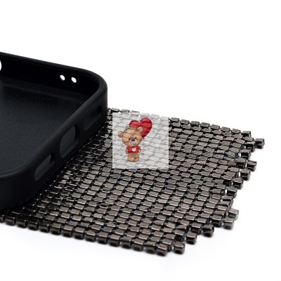 Чехол-накладка для Apple iPhone 16 кристальный водопад (титановый черный) - PC095 POSH SHINE