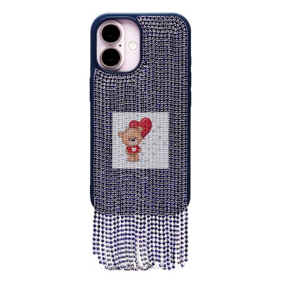 Чехол-накладка для Apple iPhone 16 кристальный водопад (титановый синий) - PC095 POSH SHINE