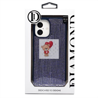 Чехол-накладка для Apple iPhone 16 кристальный водопад (титановый синий) - PC095 POSH SHINE