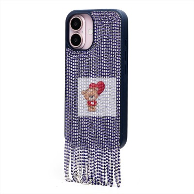 Чехол-накладка для Apple iPhone 16 кристальный водопад (титановый синий) - PC095 POSH SHINE