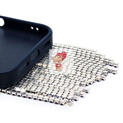 Чехол-накладка для Apple iPhone 16 кристальный водопад (титановый синий) - PC095 POSH SHINE