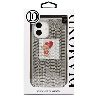 Чехол-накладка для Apple iPhone 16 кристальный водопад (титановый белый) - PC095 POSH SHINE